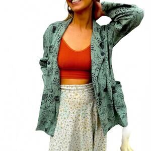 Rare 90s Cotton & Company Paul Harnden Faces Double Breasted Blazer L